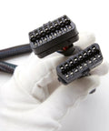 OBD2 Splitter Cable For Ford And GM, Two Port OBDII Extension, 1 Ft Long, 16 Pin Diagnostic Splitter held in hand
