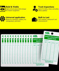 Safety Equipment Inspection Notice for Hazard and Accident Prevention Tags, All In One Lockout Gear Tag Kit, green white pack
