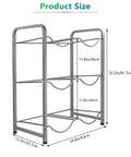 Beefy Heavy Duty 3 Tier 5 Gallon Water Bottle Rack For Home Office Kitchen Storage, Durable Carbon Steel Floor Stand With Floor Protection Feet, Holds Six 5 Gallon Jugs, Space Saving Jug Organizer