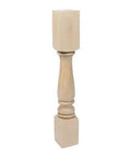 Beefy Solid North American Hard Maple Kitchen Island Leg Unfinished Full Round Thirty Five And A Quarter Inch High By Five Inch Wide By Five Inch Deep Ready To Finish Durable Furniture Grade Wood For Sturdy Island Bases