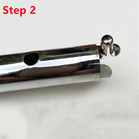 8mm Diameter V Shape Shrapnel Double Solid Button Snap Spring Clip for Kayak Paddles and Telescopic Tent Poles 30 to 40mm Tubes