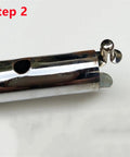 8mm Diameter V Shape Double Hollow Button Kayak Paddle Snap Spring Clip for Tent Poles and Telescopic Tubes on pipe end