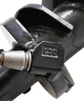 Close-up of Heavy Duty 6 Inch Rock Auger Bit With 2 Inch Hex Drive tip showing durable steel construction and spiral flighting.
