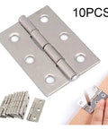 10PCS stainless steel rotating concealed hinges for cabinets and furniture, easy install heavy duty door hinge replacement.