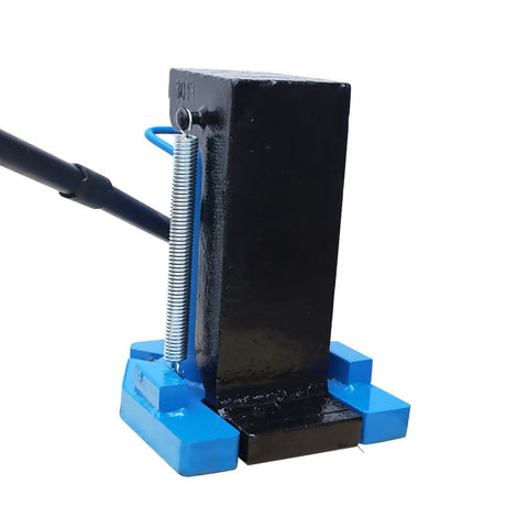 Tough As Nails Hydraulic Toe Jack With Heavy Steel Build Delivers Hella Serious Lifting Power, close-up of welded body and adjustable handle.
