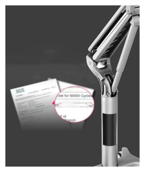 Adjustable Mobile Overbed Table Featuring Smooth Rollin Casters And Beastly Stable Base detail of sturdy steel frame and durability test results