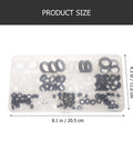 180 Piece Rubber Grommet Kit For Wiring And Ceiling Fans, Heavy Duty Sealing Rings That Lock In Tight And Stop Leaks, Assorted Sizes For Safe Cable Protection And Easy DIY Install. plastic case 8.1 x 4.3 in