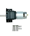 6-22V 200W DC Planet Gear Motor High Torque 90kgcm Beefy Metal Geared Motor showing 8mm output shaft and hardware