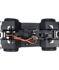 Bottom view of Durable Steel Frame RC Crawler Chassis Assembled With 2 Speed Gearbox For RC Crawlers Upgrade