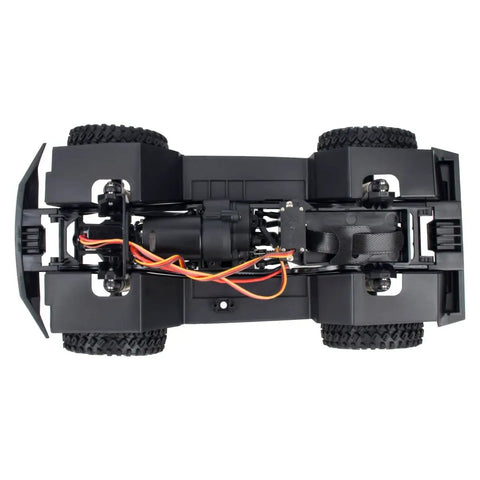 Bottom view of Durable Steel Frame RC Crawler Chassis Assembled With 2 Speed Gearbox For RC Crawlers Upgrade