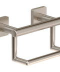Duro ADA Wall Mounted Toilet Paper Holder Satin Nickel Finish With Metal Construction For Rugged Use Rust Resistant