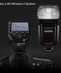TT685II-C Canon Speedlite Flash E TTL High Speed Sync With 2.4G Wireless X System Upgraded TT685II, attached to camera