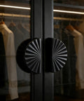 Matte Black Cabinet Pulls Two And A Half Inch Center To Center Half Moon Hardware for cabinets, black dresser pulls close-up