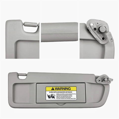 Honda Civic Left And Right Sun Visors With Clips And Screws Replacement Set For 2006 2007 2008 2009 2010 2011 Warm Gray