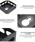 2Pcs Heavy Duty Upgrade Square Slot Cutter Blade For Drywall Outlet Box Cutting Compatible With Dewalt 20V And Milwaukee M18 Oscillating Multi Tools close-up of serrated blade design.