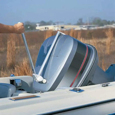 Universal Outboard Motor Tilter For Boats Without Power Tilt, Easy Tilt Adjustment For Motors Up To 75HP, Adjustable Engine Tilt Support Flat Shroud Handhold Compatible Marine Grade Gear For Smooth Handling