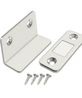 Magnetic Cabinet Catch No Drill Install Concealed Latch For Doors And Drawers with screws shown, invisible magnet lock for cabinets.