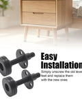4 Pack Heavy-Duty Furniture Leveling Feet 3/8-16 UNC Thread Adjustable Leg Levelers with Easy Installation and Cabinet View