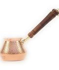 DCS Series Thickest Hammered Copper Turkish Greek Arabic Armenian Coffee Pot With Wooden Handle For Stovetop Brewing 20 Fl Oz Cezve Jezve Ibrik Briki Pro Grade