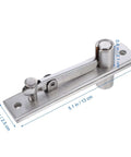 Heavy Duty Hidden Pivot Door Hinge Adjustable Rotation Hinge For Wood Doors with brushed finish, 5.1 x 0.9 inches, side view