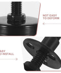 4 Pack Adjustable Furniture Leveling Legs with Three Eighths Inch Thread 16 UNC, heavy duty carbon steel close-up view