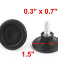 Adjustable Furniture Leveling Feet Plastic Base Metal Threads Eighty Pack, 0.3" x 0.7" glide protectors for stable furniture.