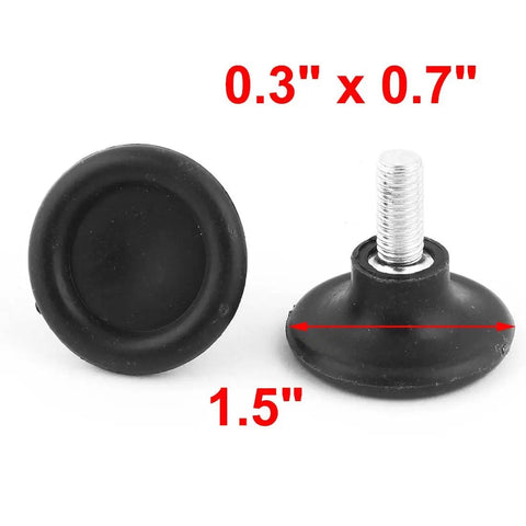 Adjustable Furniture Leveling Feet Plastic Base Metal Threads Eighty Pack, 0.3" x 0.7" glide protectors for stable furniture.