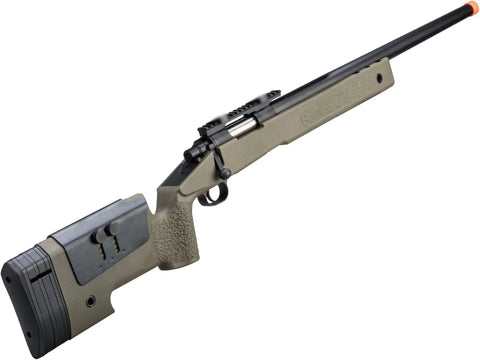 USMC M40A3 Cycling Action Airsoft Rifle in OD Green Gun Only No Optics Batteries or Charger Included Realistic Bolt Cycling Action
