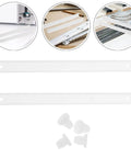 Heavy Duty Ball Bearing Drawer Slides With Locking Mechanism, Full Extension Side Mount Rails For Kitchen Cabinets And Furniture, Quiet Operation, No Tools Needed, Includes 2 Rails And 4 Screws; white finish.