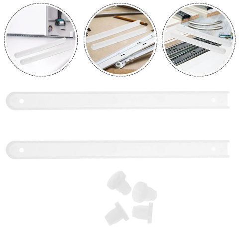 Heavy Duty Ball Bearing Drawer Slides With Locking Mechanism, Full Extension Side Mount Rails For Kitchen Cabinets And Furniture, Quiet Operation, No Tools Needed, Includes 2 Rails And 4 Screws; white finish.