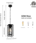 Dope 14 Inch Outdoor Pendant Light For Front Porch Featuring Adjustable Six Foot Chain And Sleek Vintage Metal Shade For Patio Entryway Hanging Lamp dimensions and bulb information.