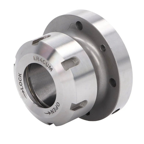 Heavy Duty Fabater Collet Chuck With 80mm ER40 Holder For Lathes and Milling Machines And CNC Engravers, silver carbon steel.