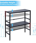 Two Tier Expandable Metal Storage Shelves Built For Tough Use With Adjustable Heights From 18.7 To 28.3 Inches Heavy Duty 150 Lbs Per Shelf Utility Rack For Kitchen Garage Laundry Bathroom Pantry And Warehouse, adjustable metal shelf heights