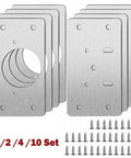 Stainless Steel Cabinet Hinge Repair Plate Fixing Bracket With Screws, Rust Resistant Silver Finish, 2 pair 4 pair 10 pair sets