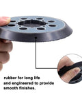 Huge Pack Of 5 Inch Nylon Sanding Discs For DWE64233 Sander With Hook And Loop Backing, rubber backing for durability and smooth finishes