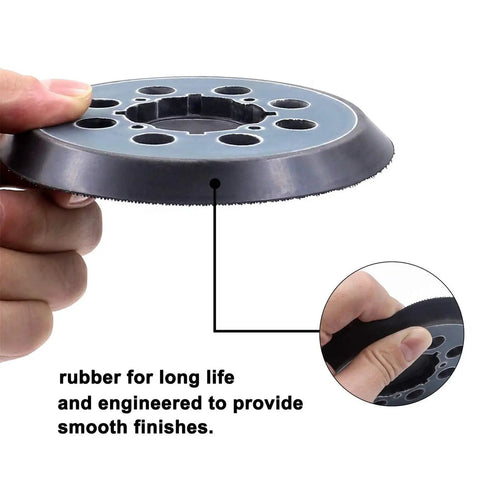 Huge Pack Of 5 Inch Nylon Sanding Discs For DWE64233 Sander With Hook And Loop Backing, rubber backing for durability and smooth finishes