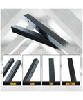 Helical Gear Rack 1.5M with straight teeth, CNC transmission, front and side views, 45 steel, high strength