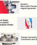Components of Vertical Wind Turbine Kit For Home Use With Controller 12V 24V 48V 3 Blade Wind Generator 3000W To 4500W