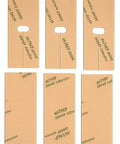 Easy DIY Slick Fix For Cracked Horizontal Blinds Clear Mini Slat Repair Kit With String Holes And Solid Tabs showing six adhesive repair tabs.