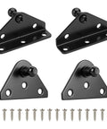10mm Ball Stud Mounting Bracket Kit for Gas Shock Strut Prop Lift Support, includes two L type mounts, two flat mounts, sixteen screws