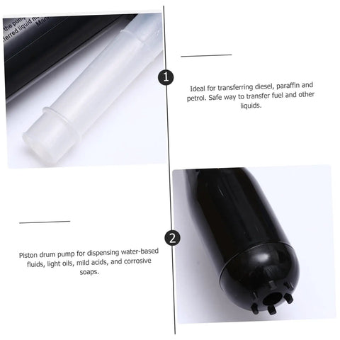 Electric Oil Pump For Fast Fuel Transfer And High Flow Siphon Pump For Quick Liquid Extraction In Vehicles And Equipment Durable Lightweight And Easy To Use, black pump head
