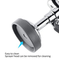Pre Rinse Sprayer For Commercial Kitchen Sinks With Handle 1.42 GPM High Pressure Dish Spray Head Chrome Finish cleaning feature