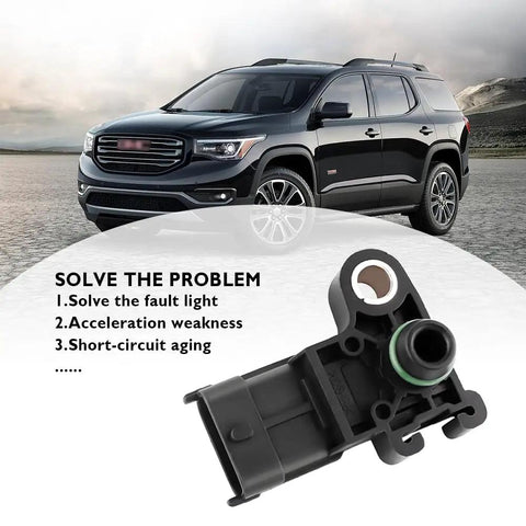 Map Sensor Replacement That Fits OEM 55573248 12591290 12644228 SU9491 2133842 Bolt On For Chevy Impala Silverado GMC Canyon Sierra Buick Lacrosse And Keeps Your Ride Running Right Car Accessories, black plastic sensor