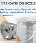 Heavy Duty Stainless Steel Ionizing Air Nozzle Kick Static To The Curb While Blasting Away Stubborn Dust For Spotless Precision Cleanroom And Electronics Projects in cleanroom entrance.