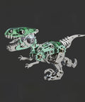 Colorful 3D Metal Dinosaur Puzzle Kit For Adults, Velociraptor Model Building Set With Tools, Stainless Steel DIY Desktop Toy