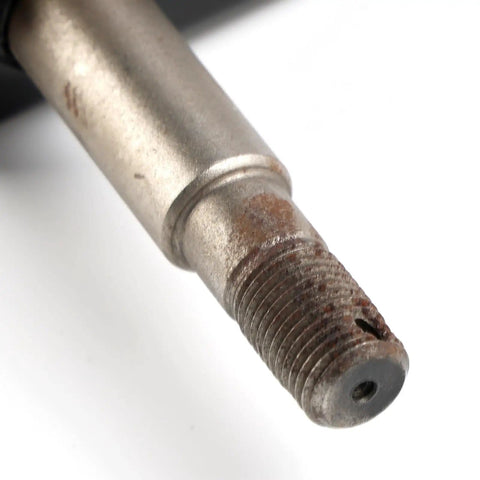 Close-up of axle for Left and Right Steering Knuckle Spindle for Coleman KT196 CK196 T Go Karts With Ball Joints