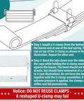 Heavy Duty Leaf Spring Clamp Kit For 2.5 Inch Wide Springs Upgrades Torque Control And Stability Perfect For Towing Big Rigs Or Hauling Heavy Loads With A Smooth Ride No Wobble. Leaf spring clamp kit with U-clamp install diagram, stainless steel 4 pack