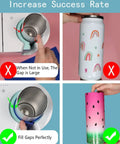 Sublimation Tumbler Wrap Kit For Mug Press With Three Silicone Thickness Wraps showing use on mugs and tumblers with gaps.