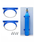 2 Pack Oxygen Tank Holder Wall Mounted Gas Cylinder Bracket with Safety Chain and Screws, Heavy Duty 304 Stainless Steel Rack