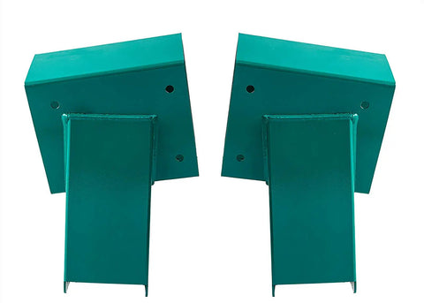 2 Pack Swing Set Brackets For Wood Swings, DIY Hardware Kit With Mounting Accessories, Green Steel, Heavy Duty Playground Brackets For Outdoor Play, Rust Resistant And Easy Install, Fits Top Beam 4x6 Inches, Actual 3.8x5.8